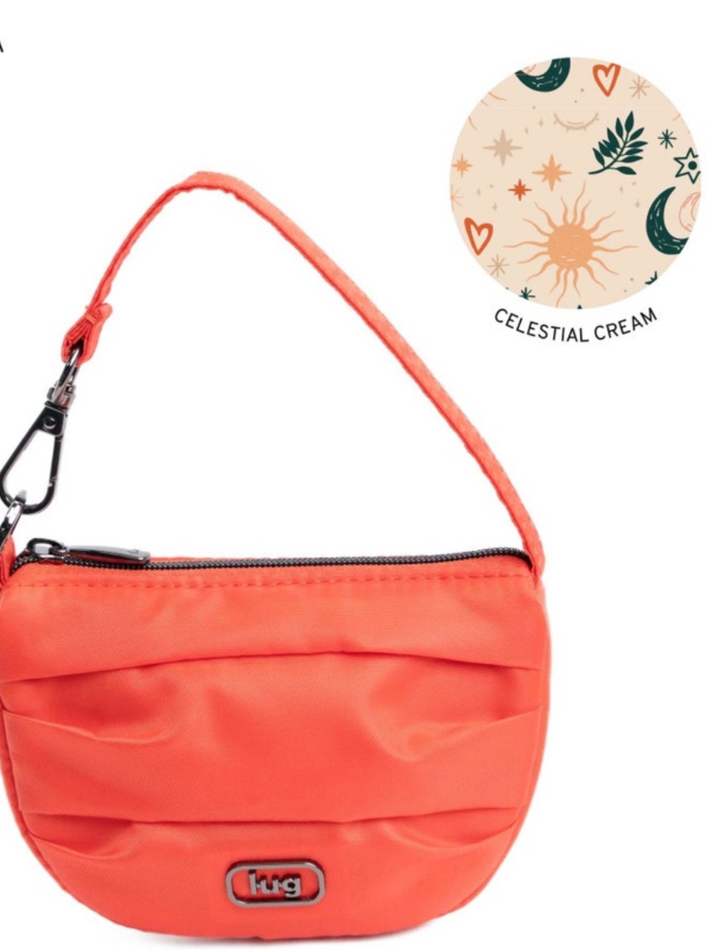 Lug Disco Pleated Pouch Pink Grapefruit